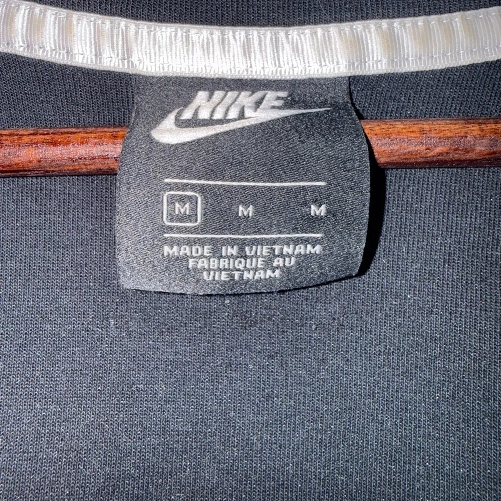 Nike Black and White Full-Zip Hoodie